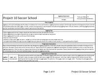 Juggling Progression: A Soccer School Exercise for Improving Skills