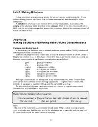 Lab 3: Making Solutions