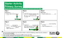 Starter Activity Primary Survey
