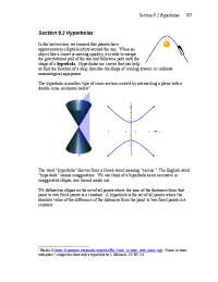 Hyperbola Equations and Properties