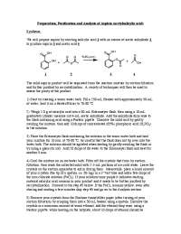 Preparation, Purification and Analysis of Aspirin ...