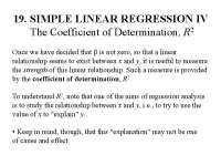Understanding the Coefficient of Determination (R2) in Simple Linear Regression