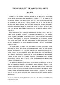 THE GENEALOGY OF MOSES AND AARON