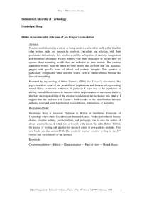 The case of Joe Cinque's consolation | Lecture notes Ethics | Docsity