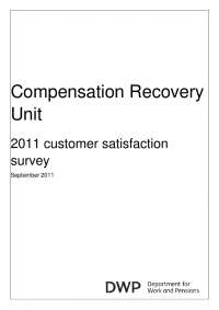 CRU Customer Satisfaction Survey 2011: Key Findings and Analysis