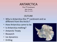Antarctica: The 7th Continent - Geography, History, and Research