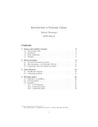 Game Theory: Strategic Form, Dominance, and Equilibria