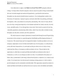 Personal Statement Master's in Social Work (MSW)