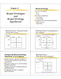 Mixed Strategies Equilibria in 2-Player Games: Pennies, Niche, and Liar's Poker