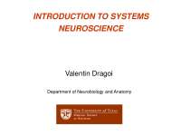 INTRODUCTION TO SYSTEMS NEUROSCIENCE | Study notes Neuroscience | Docsity