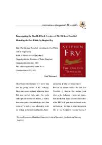 Unlocking the Poet Within, by Stephen Fry