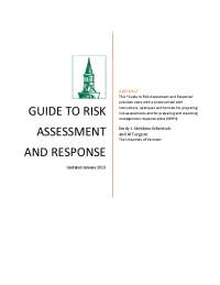 Guide to Risk Assessment and Response