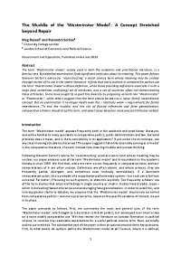 The Ambiguity of the Westminster Model: A Conceptual Analysis