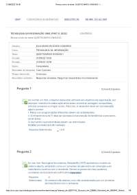 Respostas questionário AVA - TI I- ADMINISTRAÇÃO