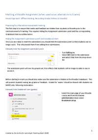 Moodle Assignment Marking: Hiding Submissions and Grades before Marking