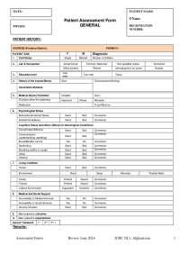 Patient General Assessment