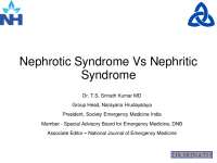Nephrotic and Nephritic Syndrome