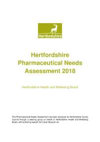 Hertfordshire Pharmaceutical Needs Assessment 2018