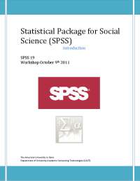 Statistical Package for Social Science (SPSS)