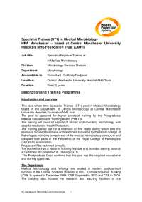 ST1 Medical Microbiology Training Program: Role, Description, and Curriculum