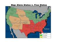 Map: Slave States v. Free States