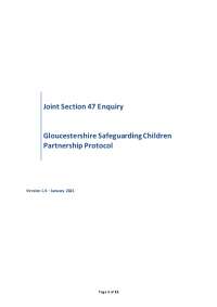 Safeguarding Children: Protocol for Inter-Agency Cooperation in Child Protection Cases