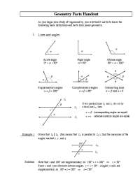 Geometry Facts Handout