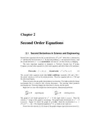 Second Order Equations: Understanding the Differences and Applications