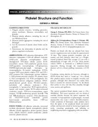 Platelet Structure and Function | The Fritsma Factor