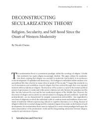 The Interplay of Religion and Modernity: A Complex Relationship