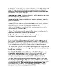Comparing UK and Canada: PEACE Model & Interrogation Techniques