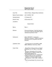 Validity of Restrictive Covenant for Recreation in Australian Property Law