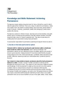 Permanence Planning for Children: Ensuring Stability and Belonging