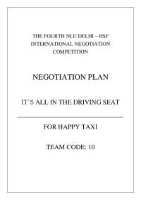 NEGOTIATION PLAN