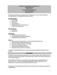 GEORGIA STATE BOARD OF COSMETOLOGY BOARD ...