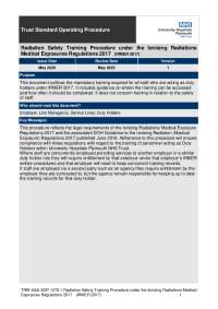 Radiation Safety Training Procedure under IRMER 2017: Mandatory Training for Duty Holders