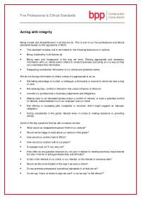 Surveying: Professional Ethics, Integrity, Quality Service, and Trust