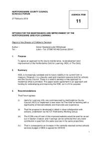 Redevelopment and Improvement of Hertfordshire Grid for Learning (HGfL)