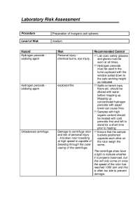 Laboratory Risk Assessment: Preparation of Inorganic Ash Spheres