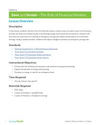 Financial Institutions' Role in Creating Emergency Funds for Financial Markets