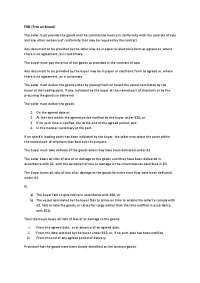 International Sale of Goods: Risk and Cost Transfers, Export/Import Clearance