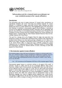 Non-Custodial Measures for Women Offenders: International Standards and Best Practices