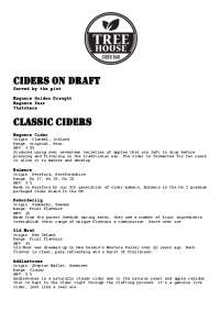 Varieties and Origins of Ciders