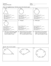 Polygons Worksheet Period: ____ Name each regular ...