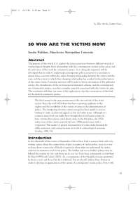 Understanding Victims & Victim Policy: Radical Victimology & Restorative Justice