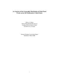 Flash Flood Events and County Population Density and Mean Slope in Southeast US