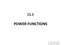 Power and Polynomial Functions: Understanding Change and Behavior