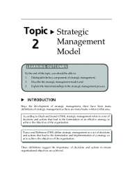 Strategic Management Model