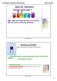 Solutions and Solubility Factors 2019.pdf | Lecture notes Chemistry ...