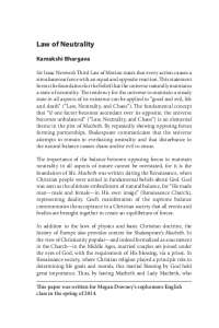 Balance in the Universe: Neutrality and Opposition in Macbeth